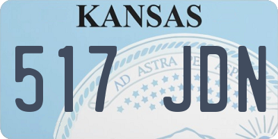 KS license plate 517JDN