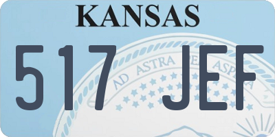 KS license plate 517JEF