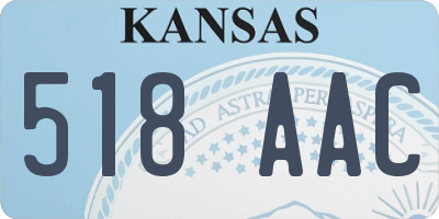 KS license plate 518AAC