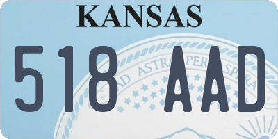 KS license plate 518AAD