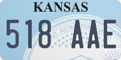 KS license plate 518AAE