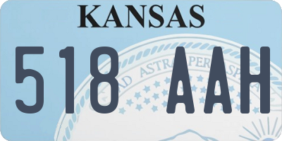 KS license plate 518AAH