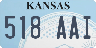 KS license plate 518AAI