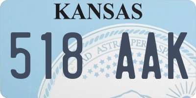 KS license plate 518AAK