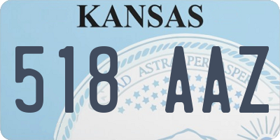 KS license plate 518AAZ