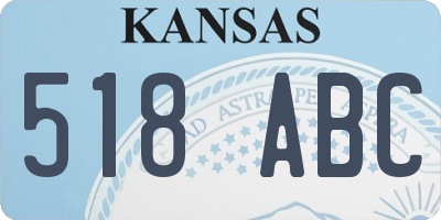 KS license plate 518ABC