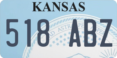 KS license plate 518ABZ