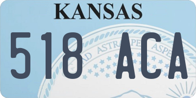 KS license plate 518ACA
