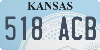 KS license plate 518ACB