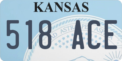 KS license plate 518ACE