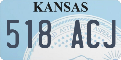 KS license plate 518ACJ