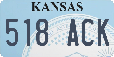 KS license plate 518ACK