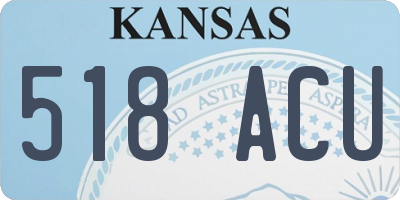 KS license plate 518ACU
