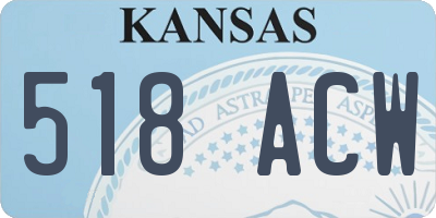 KS license plate 518ACW
