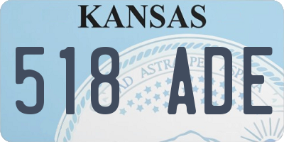 KS license plate 518ADE