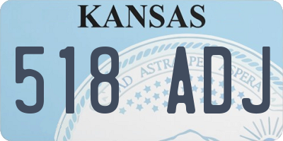 KS license plate 518ADJ