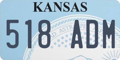 KS license plate 518ADM