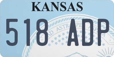 KS license plate 518ADP