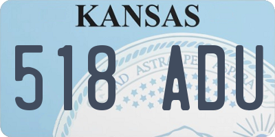 KS license plate 518ADU
