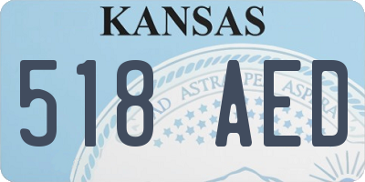 KS license plate 518AED