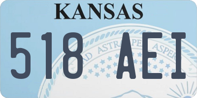 KS license plate 518AEI