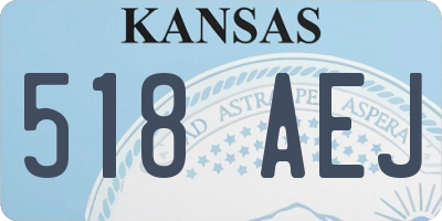 KS license plate 518AEJ