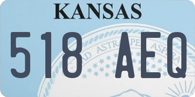 KS license plate 518AEQ