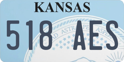 KS license plate 518AES