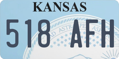 KS license plate 518AFH
