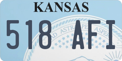 KS license plate 518AFI