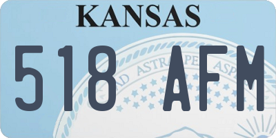 KS license plate 518AFM