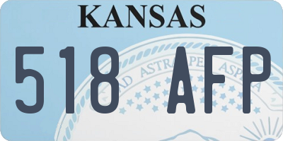 KS license plate 518AFP