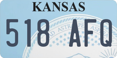 KS license plate 518AFQ