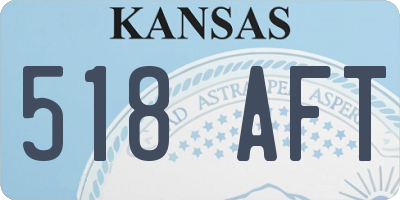 KS license plate 518AFT