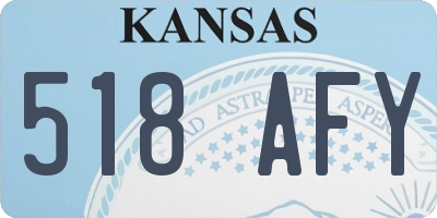 KS license plate 518AFY
