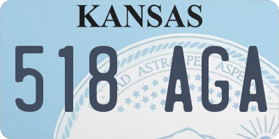 KS license plate 518AGA