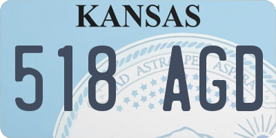 KS license plate 518AGD