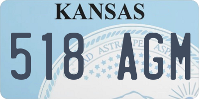 KS license plate 518AGM