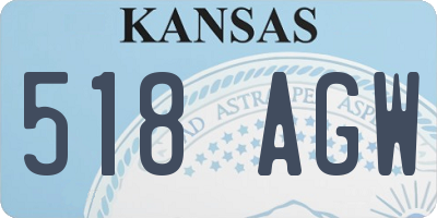 KS license plate 518AGW