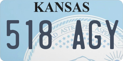 KS license plate 518AGY