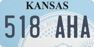 KS license plate 518AHA