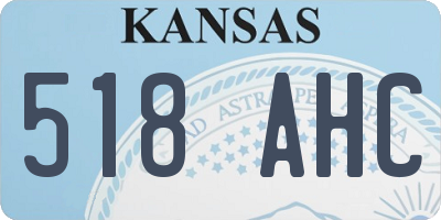 KS license plate 518AHC