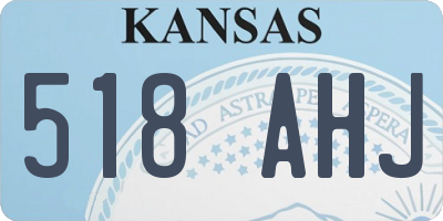 KS license plate 518AHJ