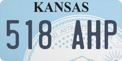 KS license plate 518AHP