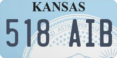 KS license plate 518AIB