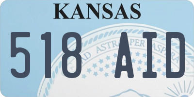 KS license plate 518AID