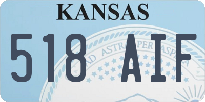 KS license plate 518AIF
