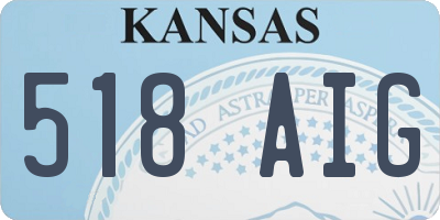 KS license plate 518AIG