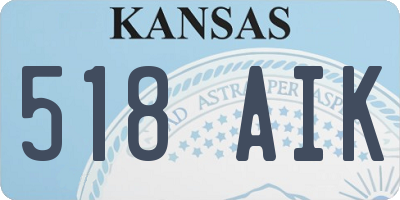 KS license plate 518AIK