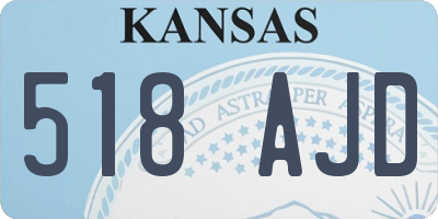 KS license plate 518AJD